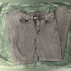 Fashion Nova Women's Gray Straight Leg Jeans